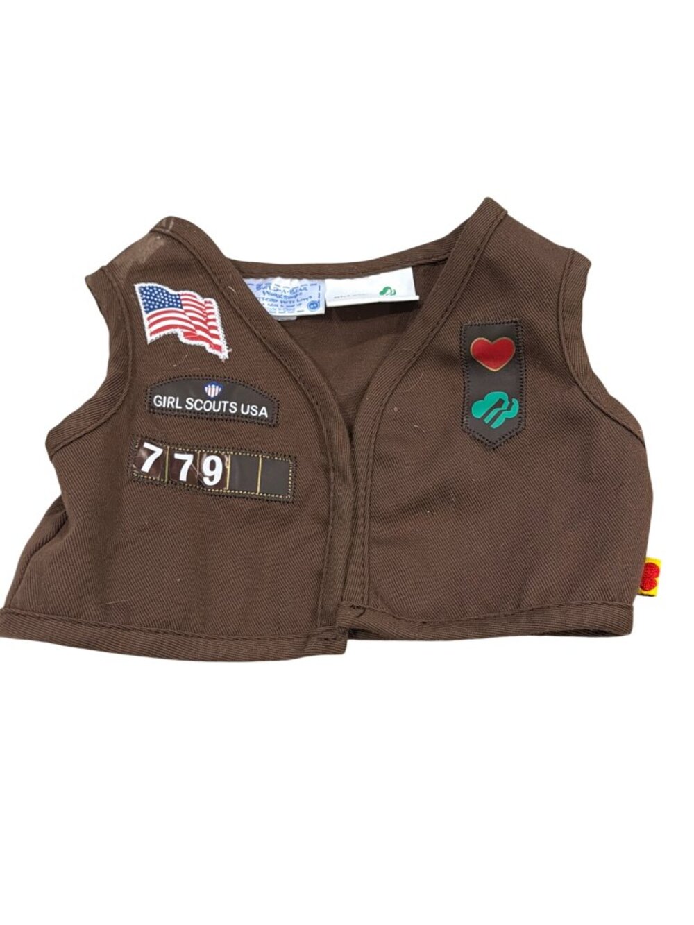 Build-A-Bear Workshop Girl Scouts Brownie Vest Outfit For Plush Bears